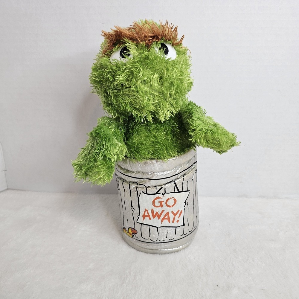 Oscar the Grouch Plush 10" Sesame Street Stuffed Animal Go Away